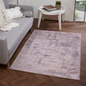 Arabella Haze 150x230cm Damask Pattern Rug In Grey