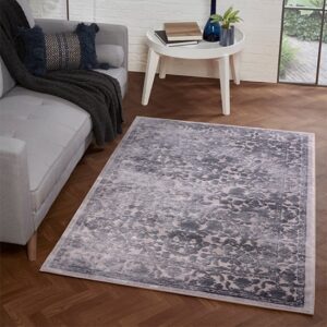 Arabella Windsor 150x230cm Damask Pattern Rug In Blue