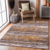 Blizzard Modern Polyester 160x230cm Rug In Grey Mustard