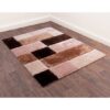 Blocks Polyester 160x225cm 3D Carved Rug In Natural