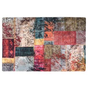 Corwin 150cm Polyester Washable Anti-Slip Rug In Patchwork Pattern