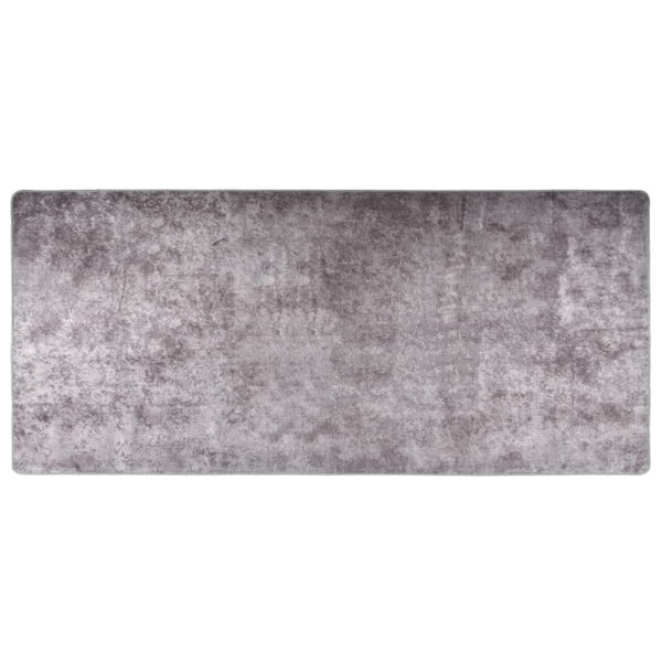 Corwin 300cm Polyester Washable Anti-Slip Rug In Grey